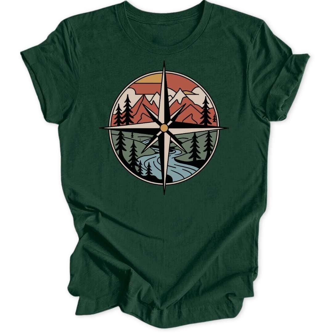 Retro Kompass Unisex T-Shirt - Wild Spirit
