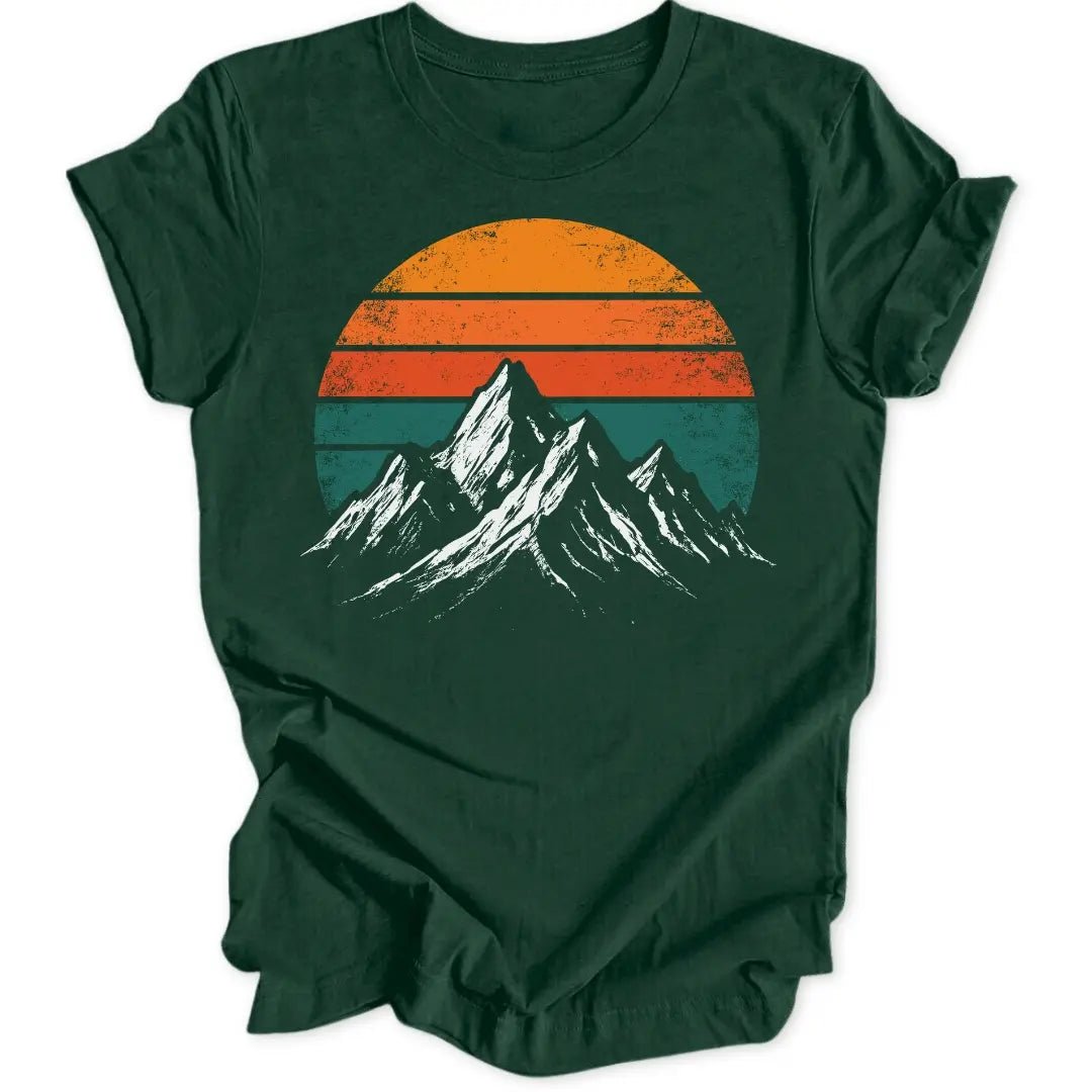 Retro Mountain Sunset Unisex T-Shirt - Wild Spirit