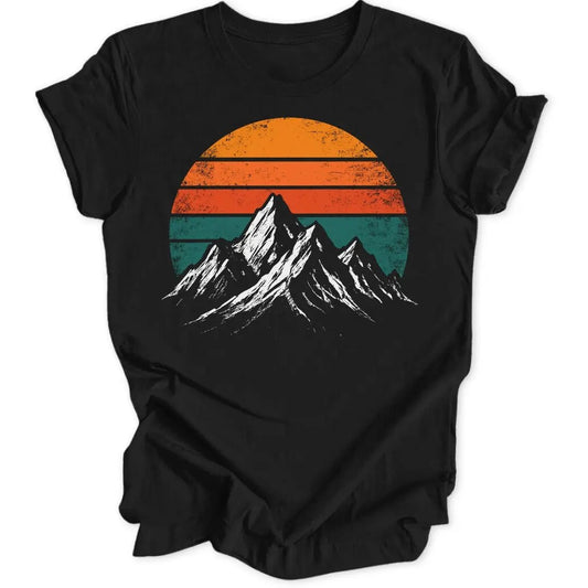 Retro Mountain Sunset Unisex T-Shirt - Wild Spirit