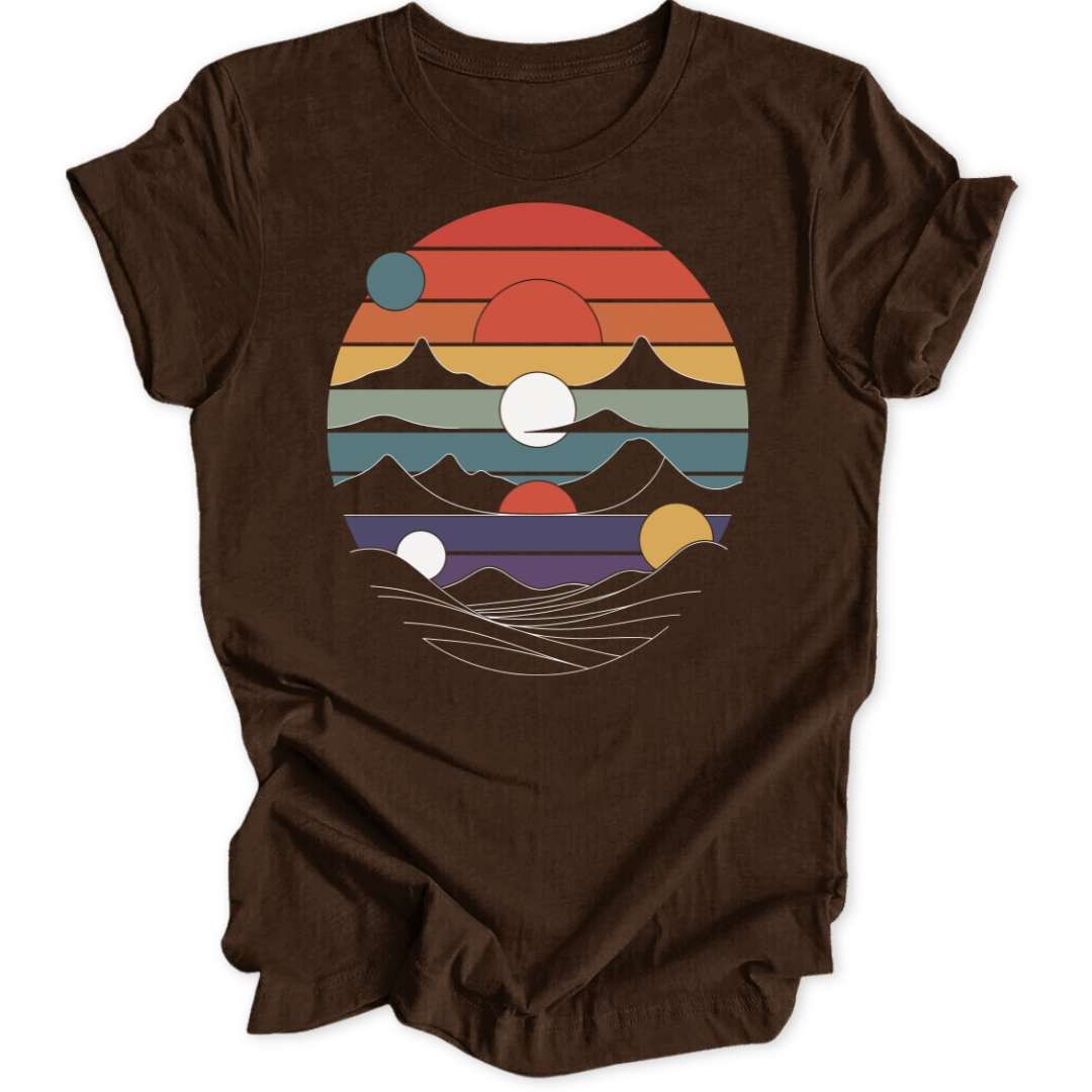 Retro View Unisex T-Shirt T-Shirt Braun / S