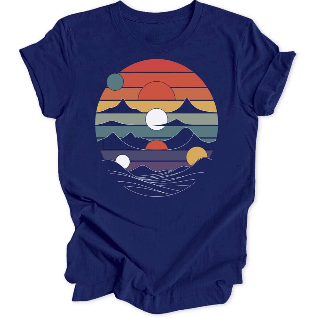 Retro View Unisex T-Shirt T-Shirt Navy / S
