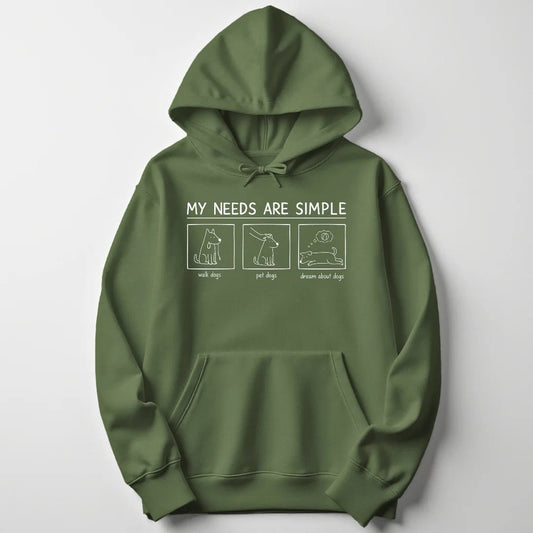 Simple Needs Dogs Unisex Hoodie - Wild Spirit