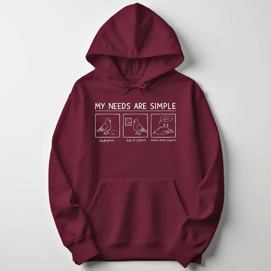 Simple Needs Pigeons Unisex Hoodie - Wild Spirit