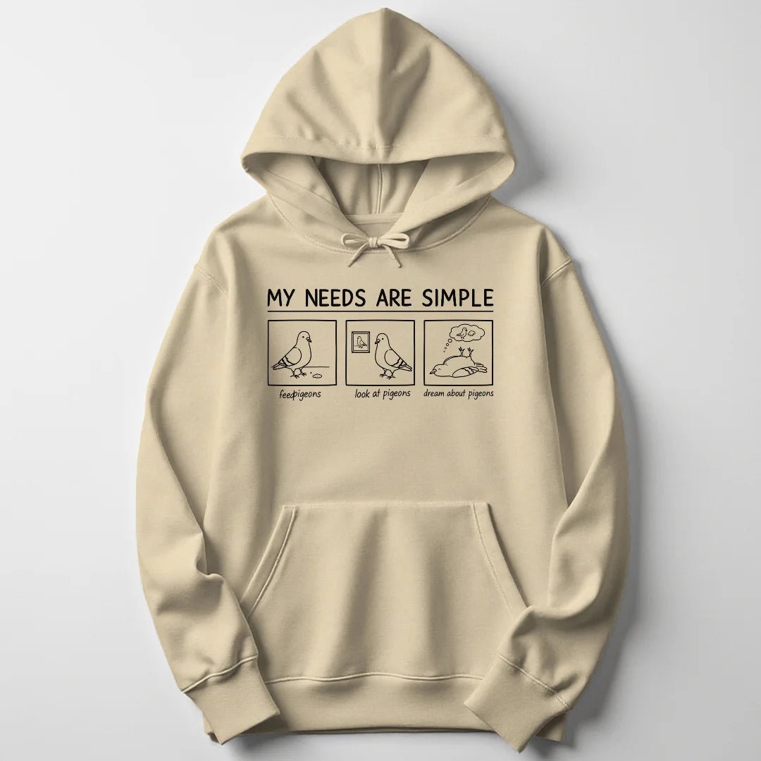 Simple Needs Pigeons Unisex Hoodie - Wild Spirit