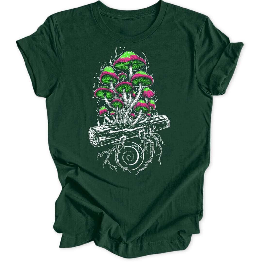 Spiraling Mushrooms Unisex T-Shirt - Wild Spirit