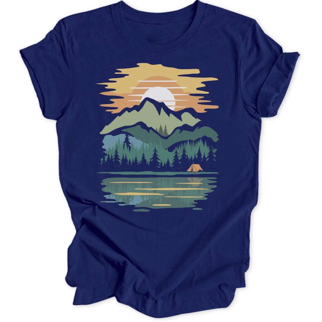 Tent In Nature T-Shirt T-Shirt Navy / S