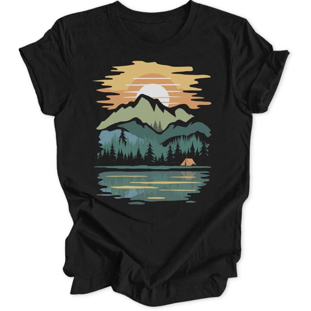 Tent In Nature T-Shirt T-Shirt Schwarz / S