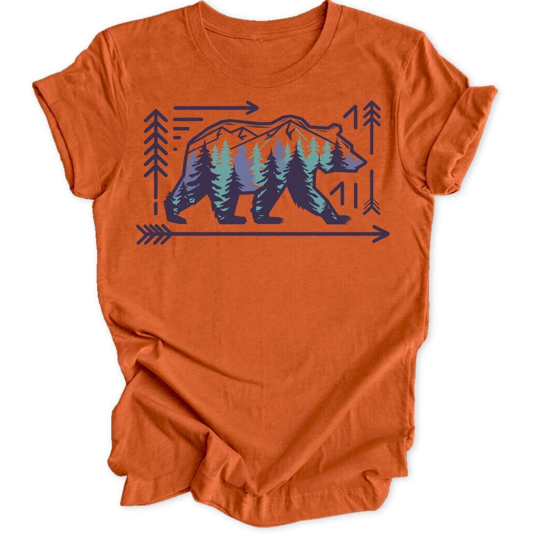 Tribal Grizzly T-Shirt T-Shirt Orange / S