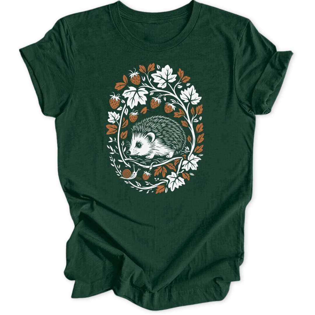 Vintage Igel T-Shirt T-Shirt Waldgrün / S