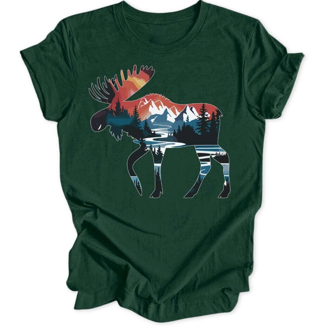 Watercolor Moose Unisex T-Shirt - Wild Spirit