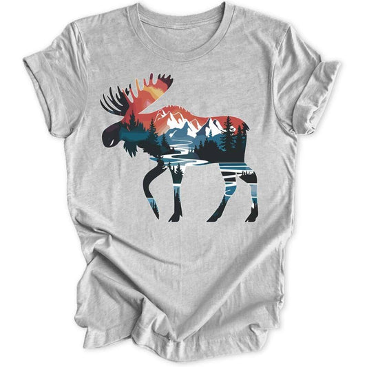 Watercolor Moose Unisex T-Shirt - Wild Spirit