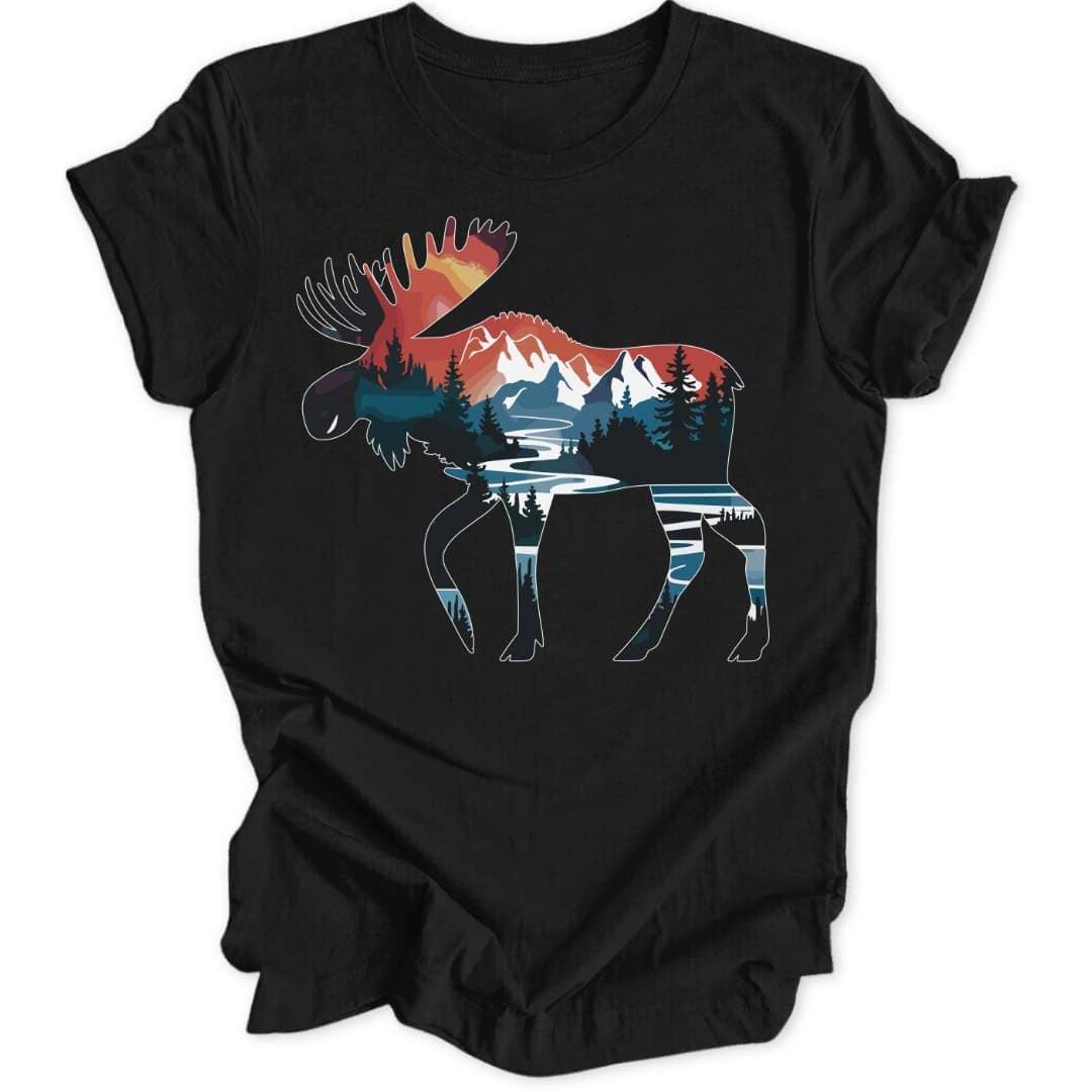 Watercolor Moose Unisex T-Shirt - Wild Spirit