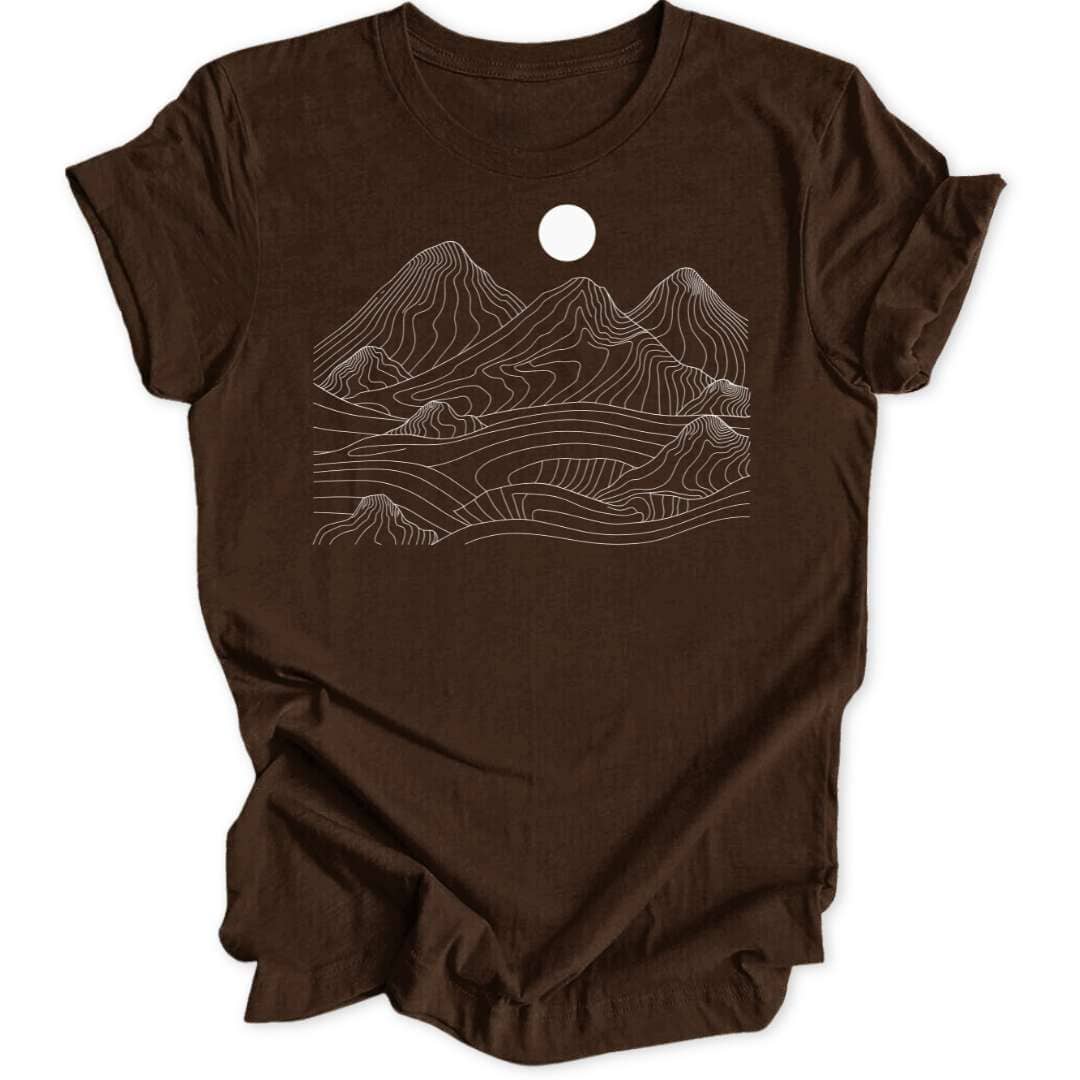 Wavy Mountains T-Shirt T-Shirt Braun / S