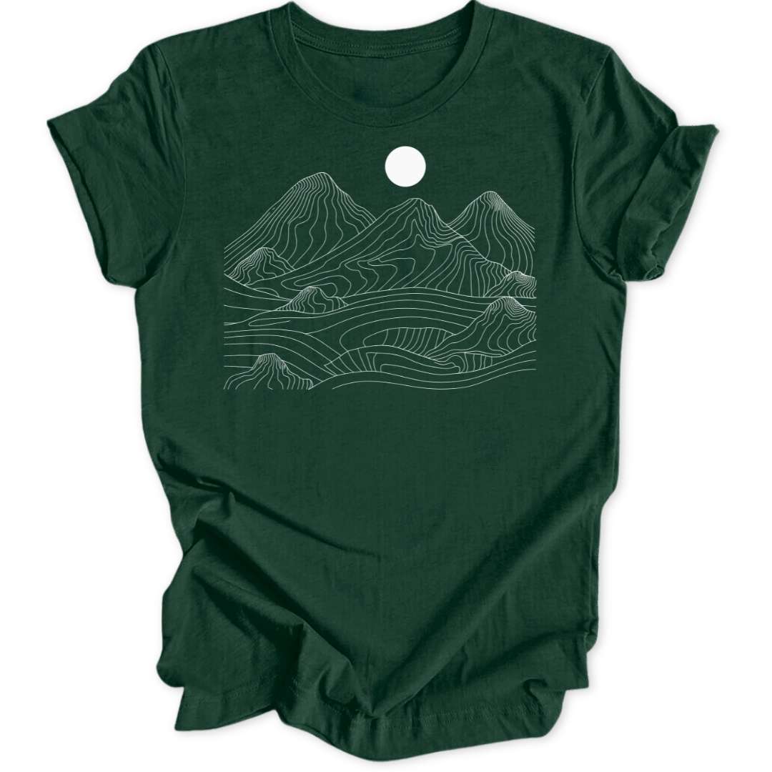 Wavy Mountains T-Shirt T-Shirt Waldgrün / S