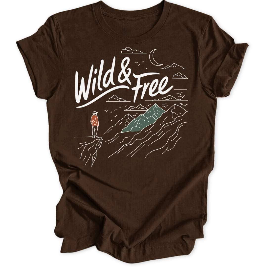 Wild & Free Minimalist T-Shirt T-Shirt Braun / S