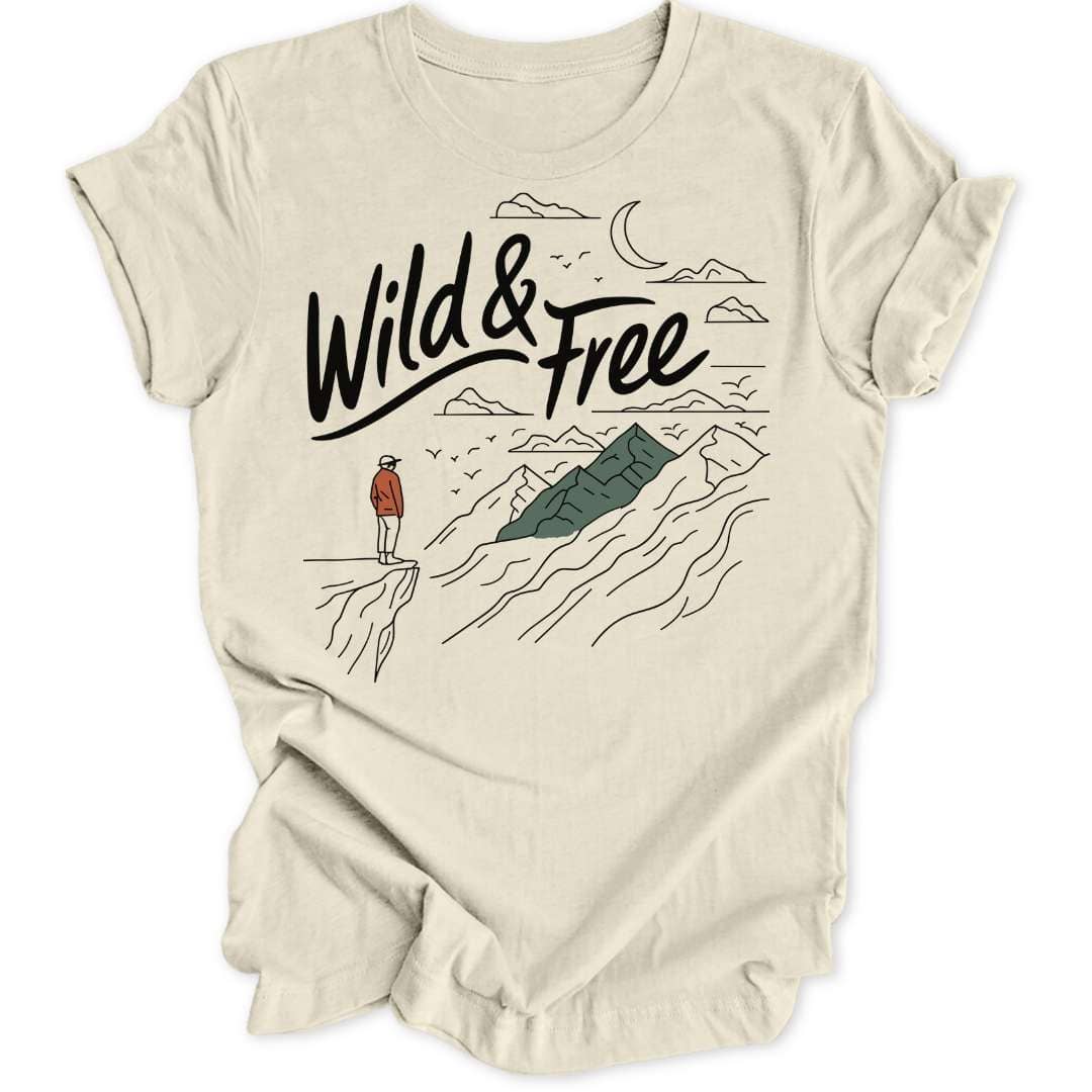 Wild & Free Minimalist T-Shirt T-Shirt Natur / S