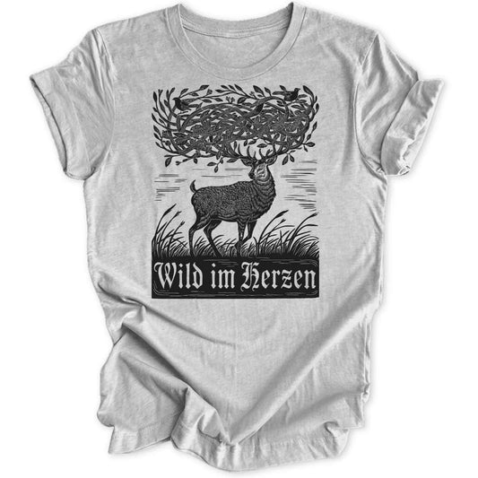 Wild im Herzen Hirsch Unisex T-Shirt - Wild Spirit
