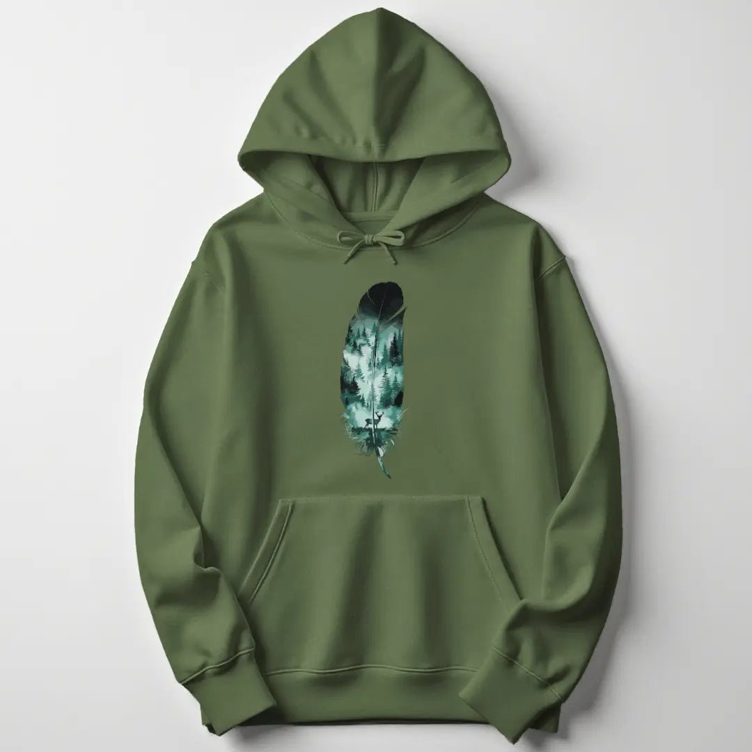 Wild Spirit Feather Unisex Hoodie - Wild Spirit