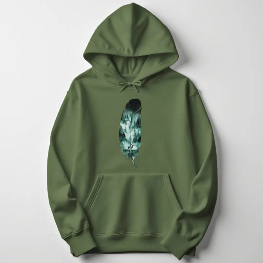 Wild Spirit Feather Unisex Hoodie - Wild Spirit