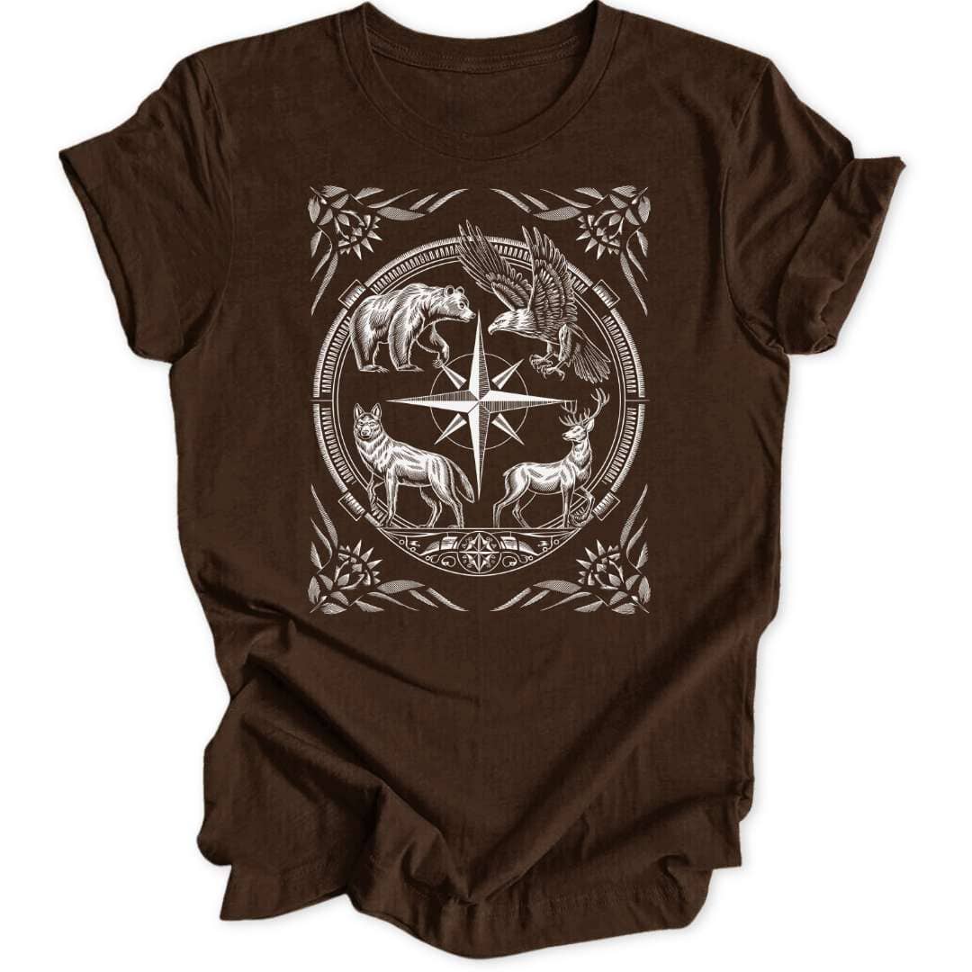 Wildtier Kompass Unisex T-Shirt - Wild Spirit