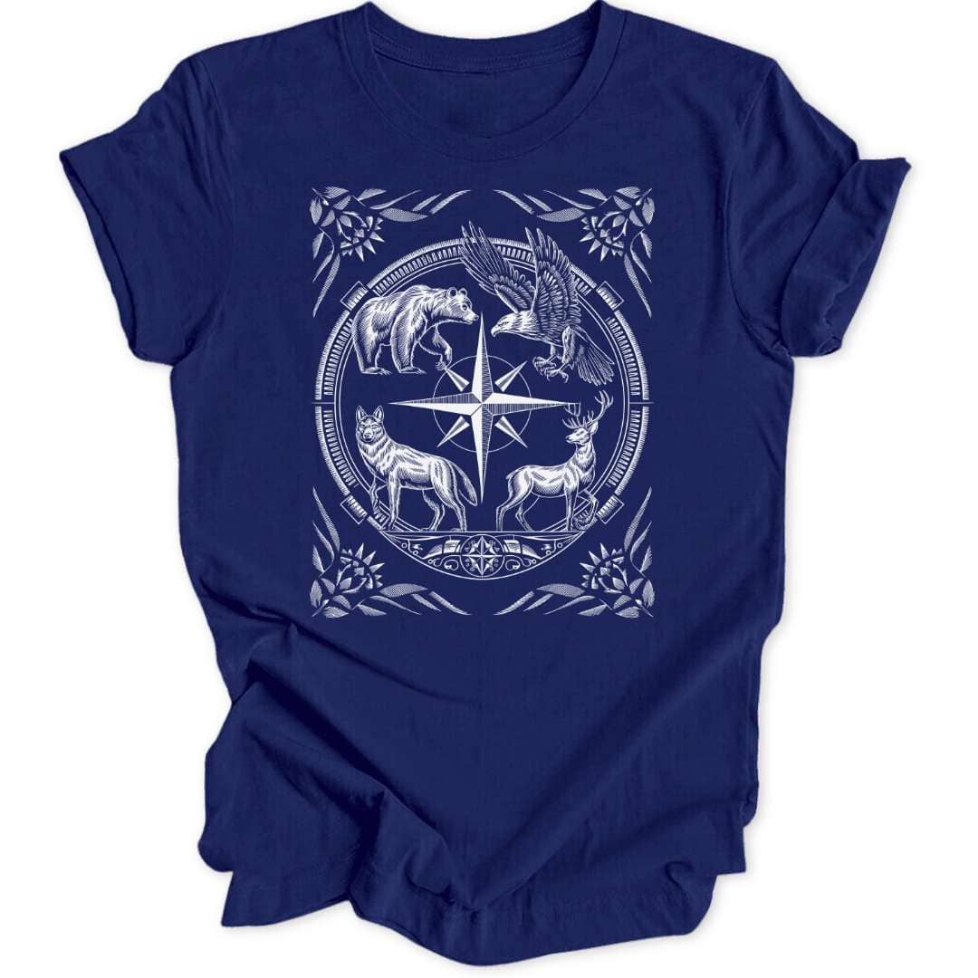 Wildtier Kompass Unisex T-Shirt - Wild Spirit