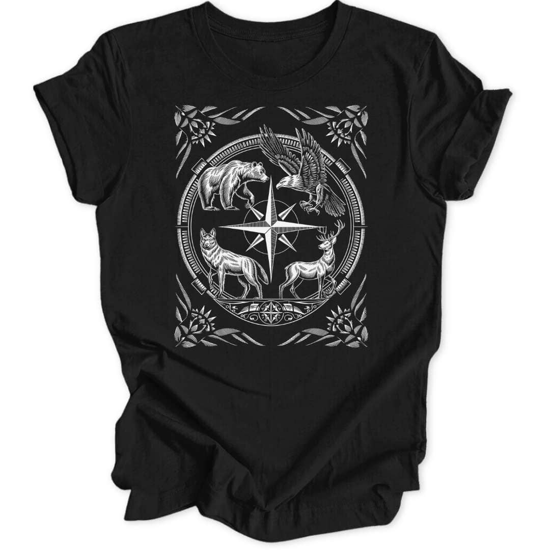 Wildtier Kompass Unisex T-Shirt - Wild Spirit