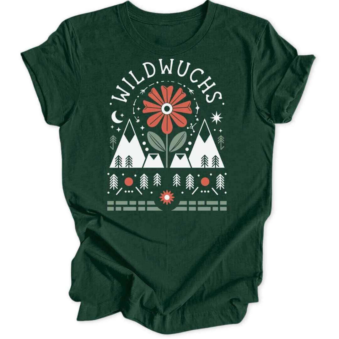 Wildwuchs Blume T-Shirt T-Shirt Waldgrün / S