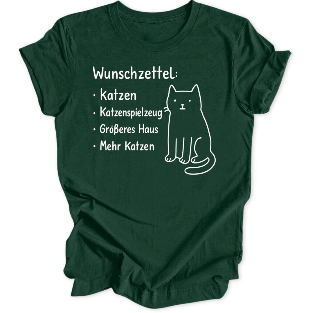 Wunschzettel Katzen Unisex T-Shirt - Wild Spirit