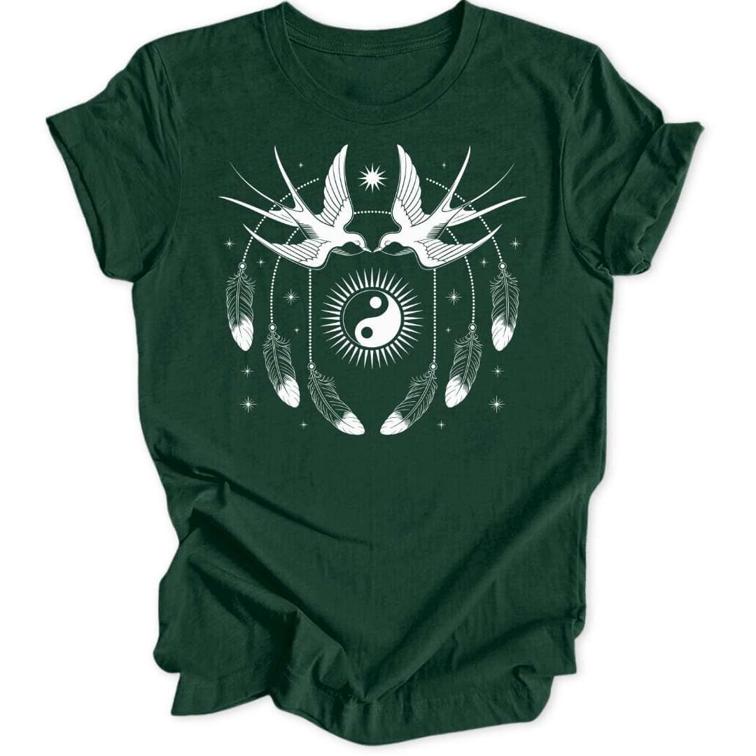 Ying Yang Schwalben Unisex T-Shirt - Wild Spirit