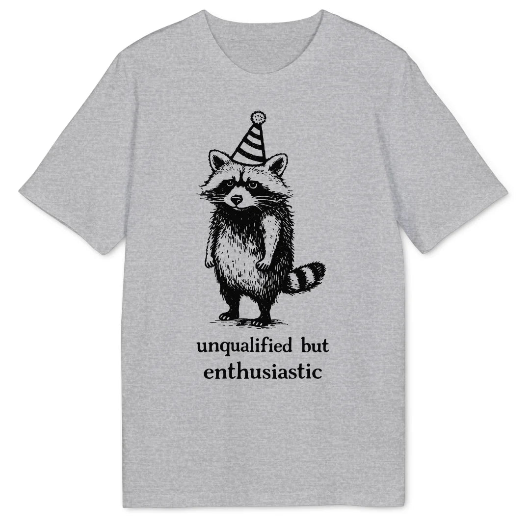 Enthusiastic Raccoon - Heather Grey