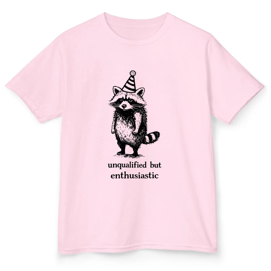 Enthusiastic Raccoon - Light Pink