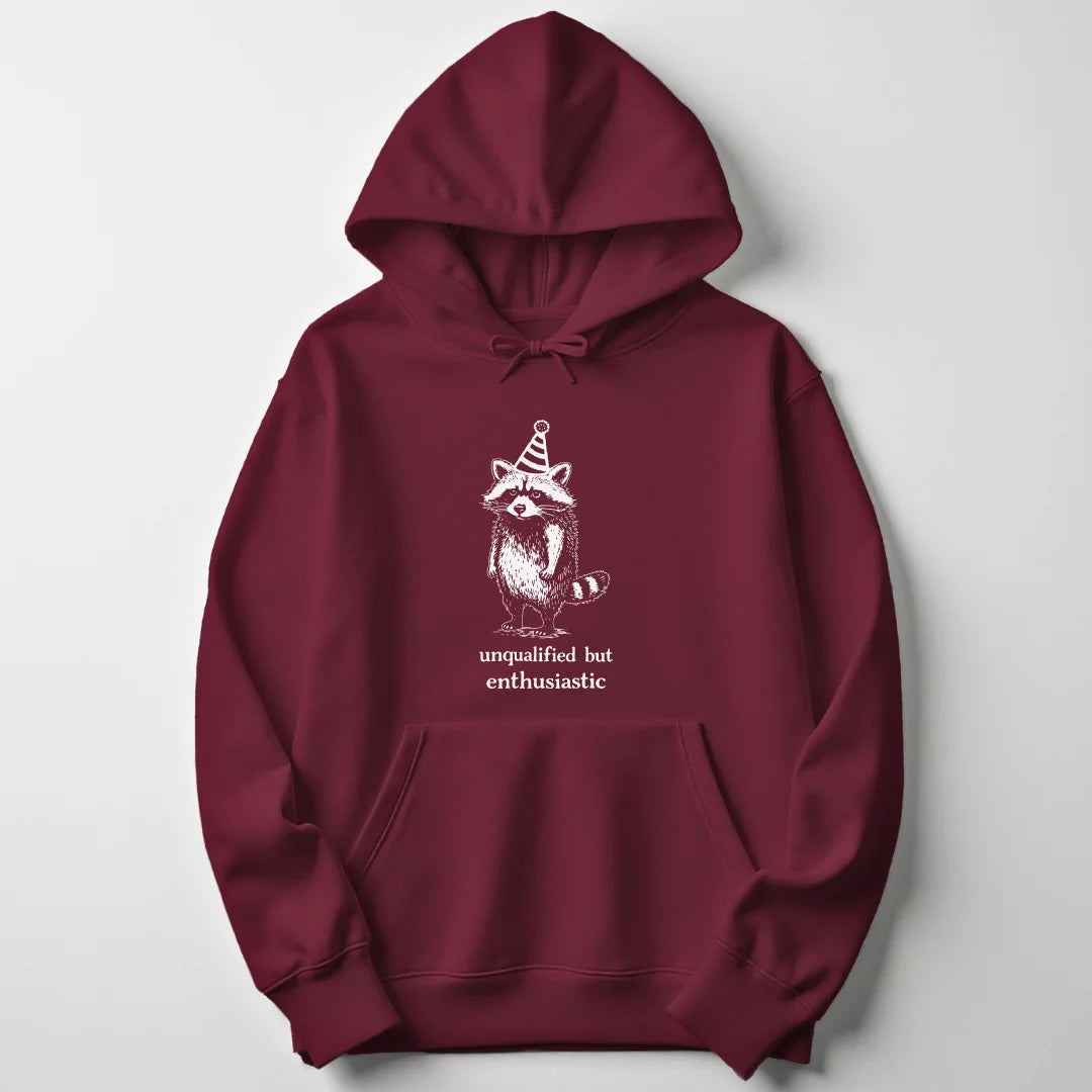 Enthusiastic Raccoon - Maroon