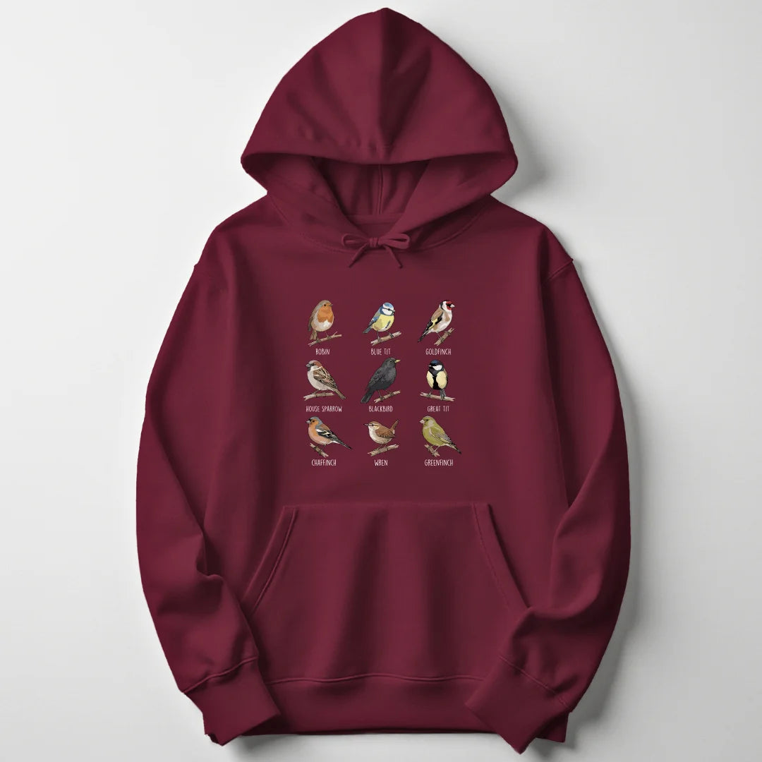 Garden Visitors - Maroon