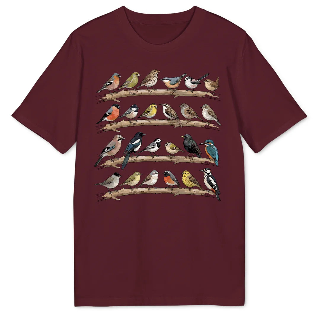 Bird Collection - Burgundy