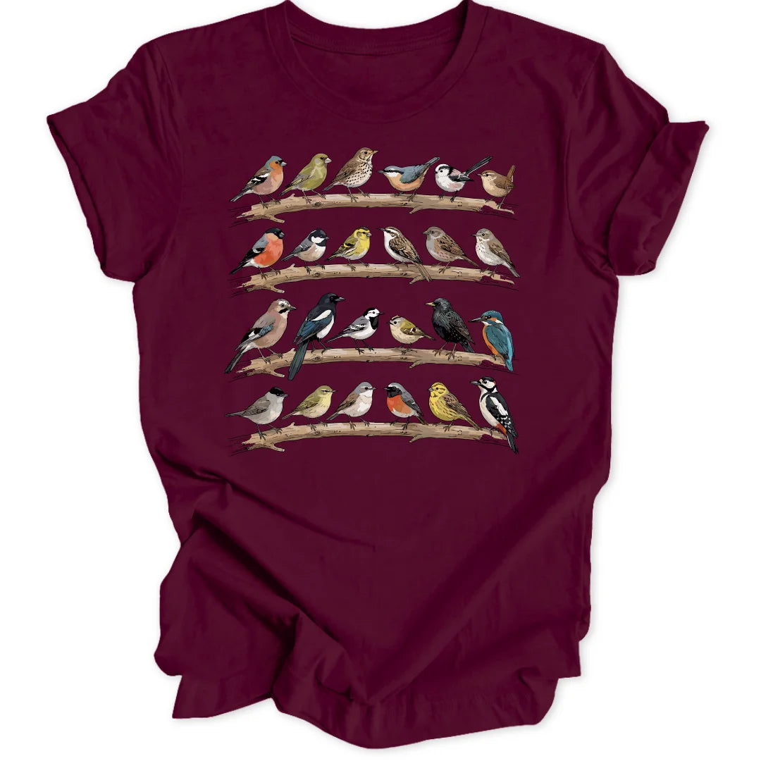 Bird Collection - Maroon