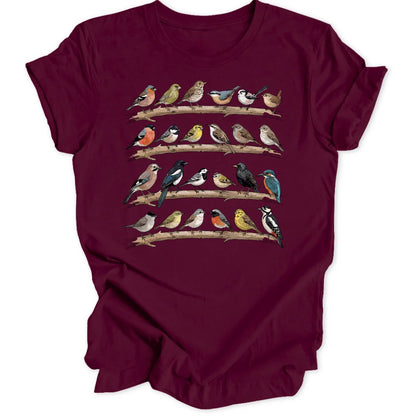 Bird Collection - Maroon