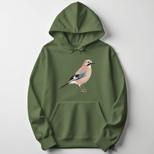 Watercolor Jay - Military Green