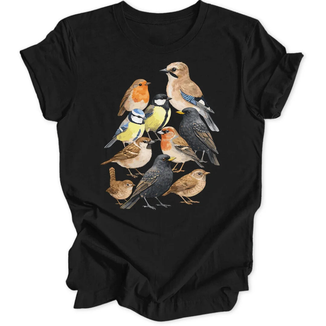 Watercolor Birds - Black