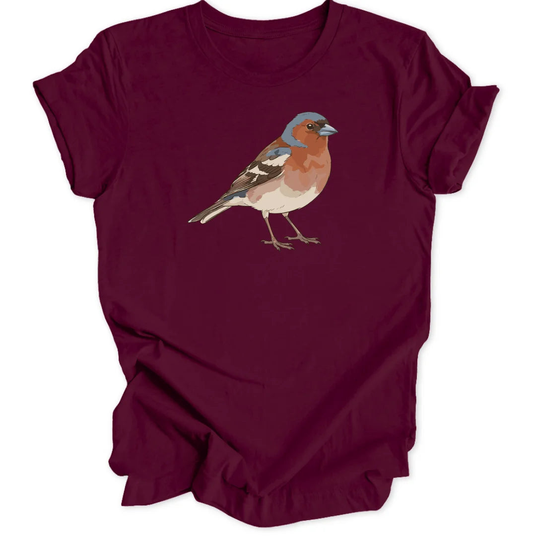 Watercolor Chaffinch - Maroon