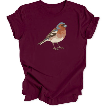 Watercolor Chaffinch - Maroon