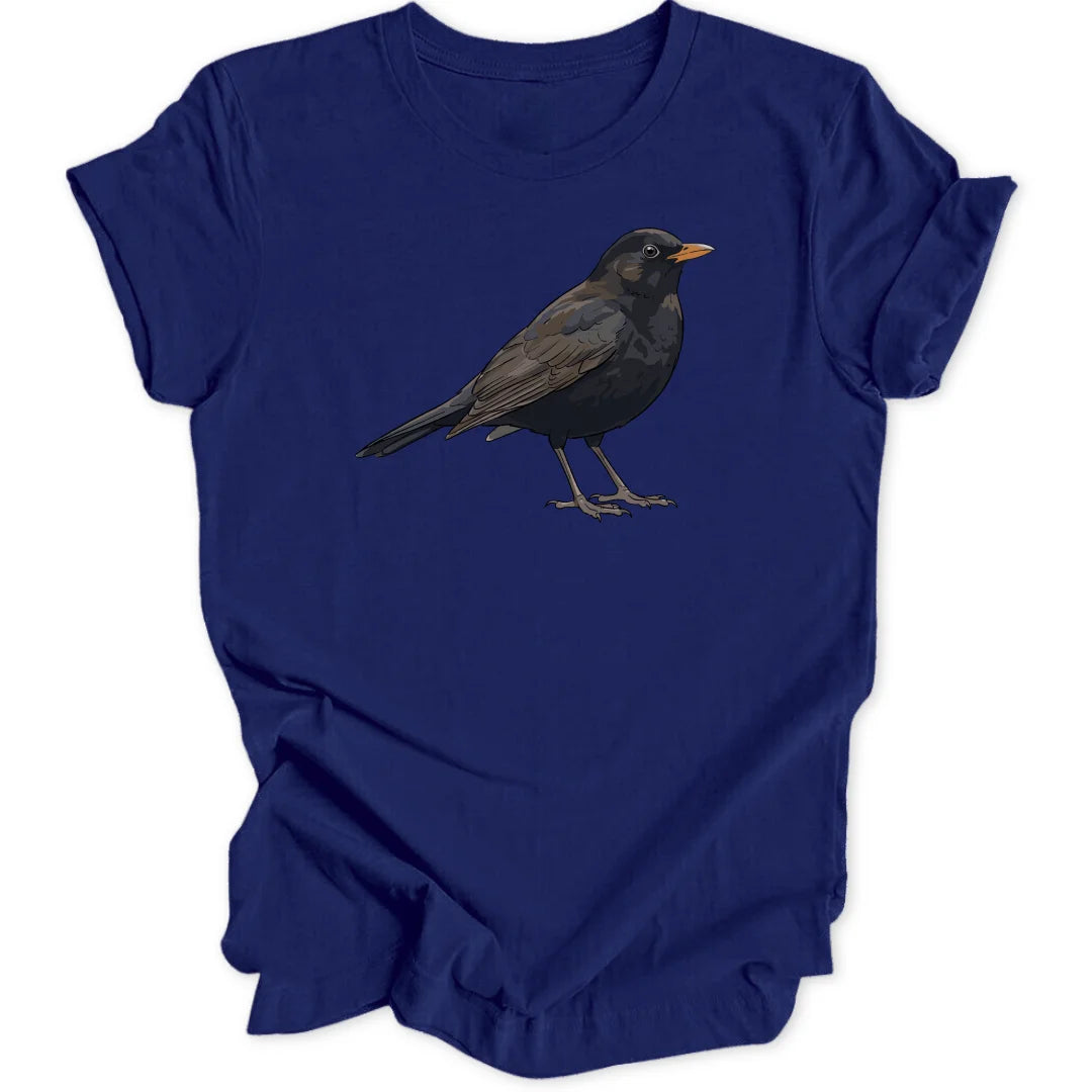 Watercolor Blackbird - Navy