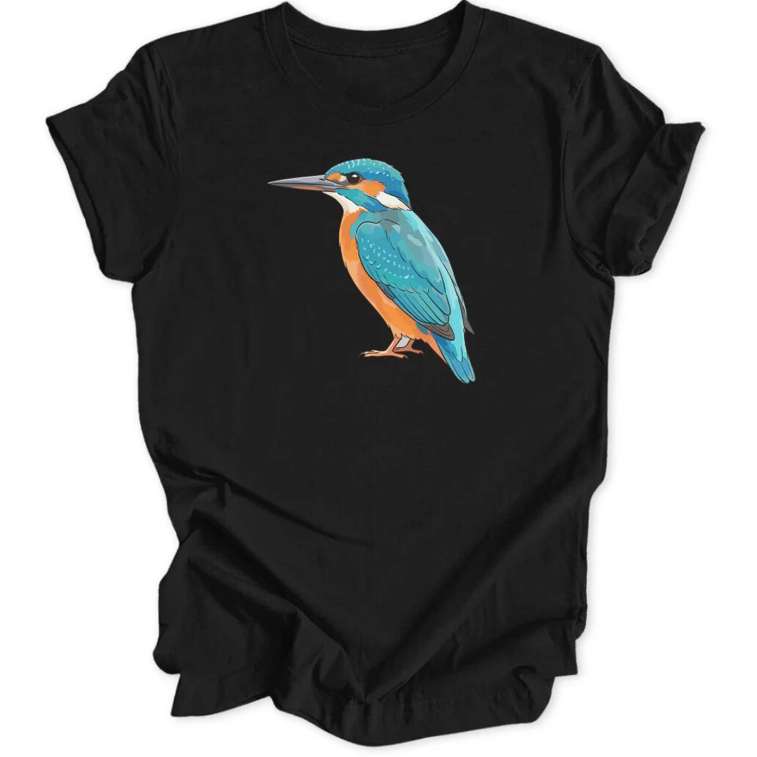 Watercolor Kingfisher - Black