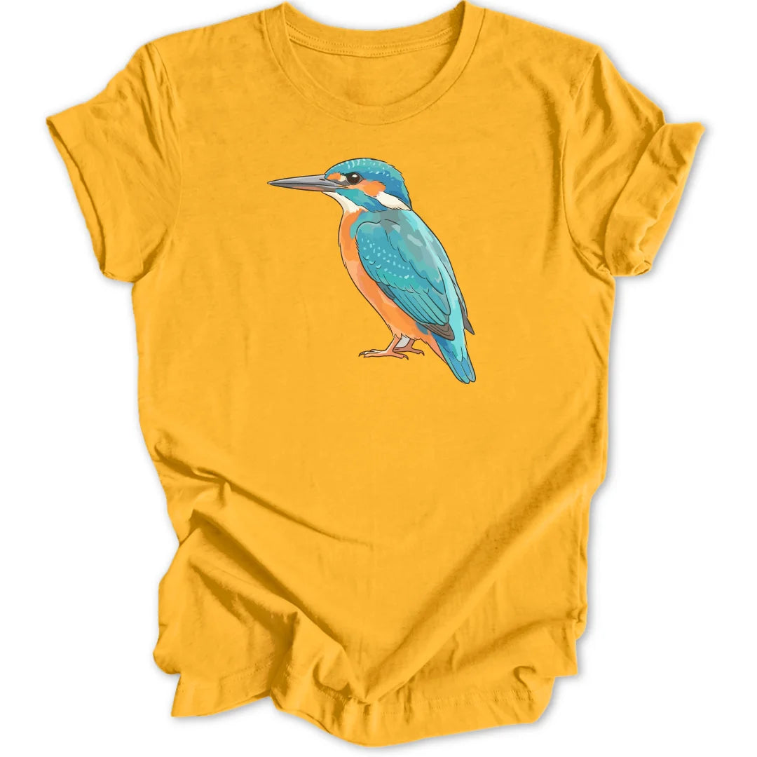 Watercolor Kingfisher - Gold