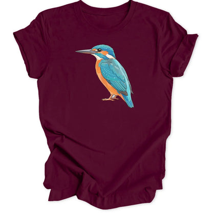 Watercolor Kingfisher - Maroon