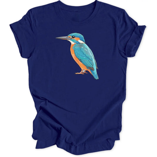 Watercolor Kingfisher - Navy