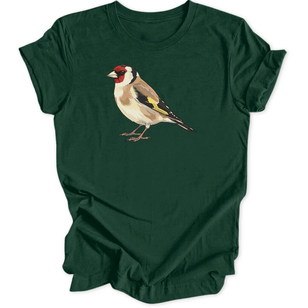 Watercolor Goldfinch - Forest Green