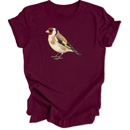 Watercolor Goldfinch - Maroon