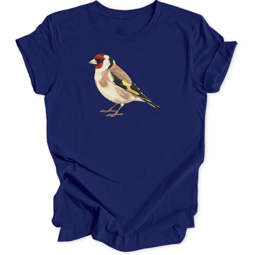 Watercolor Goldfinch - Navy