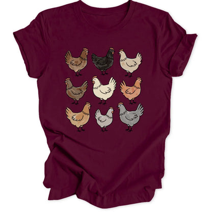 Chicken Collection - Maroon