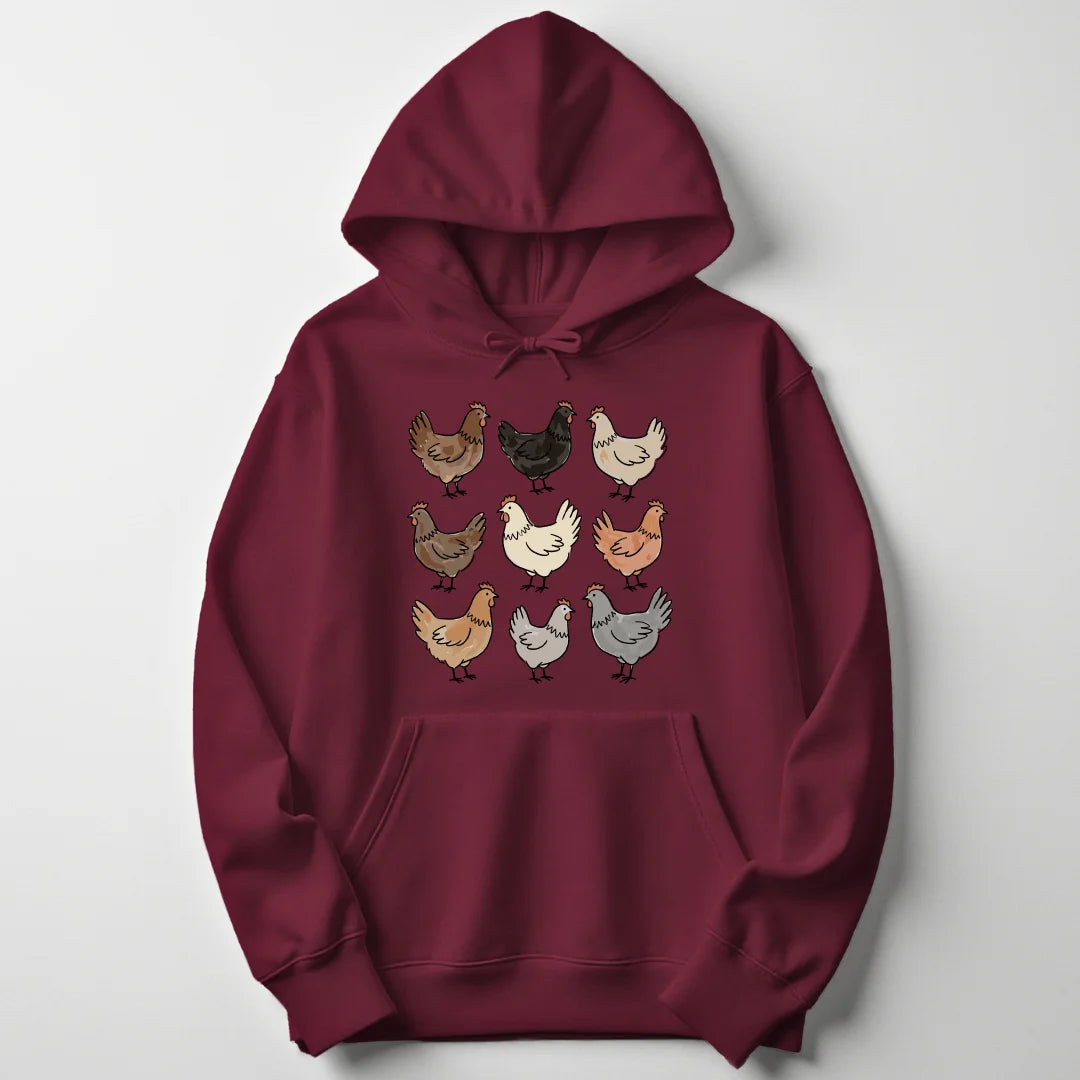 Chicken Collection - Maroon